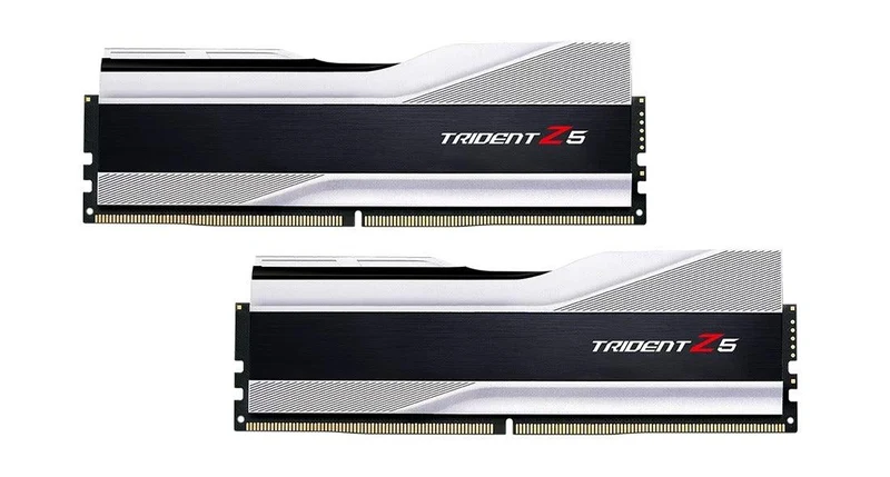 G.Skill Trident Z5 32GB (16GBX2) DDR5 Intel XMP 6000MHZ Memory (Metallic Silver) (F5-6000J3636F16GX2-TZ5S)