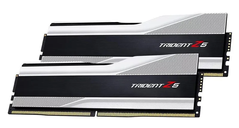 G.Skill Trident Z5 32GB (16GBX2) DDR5 Intel XMP 6000MHZ Memory (Metallic Silver) (F5-6000J3636F16GX2-TZ5S)