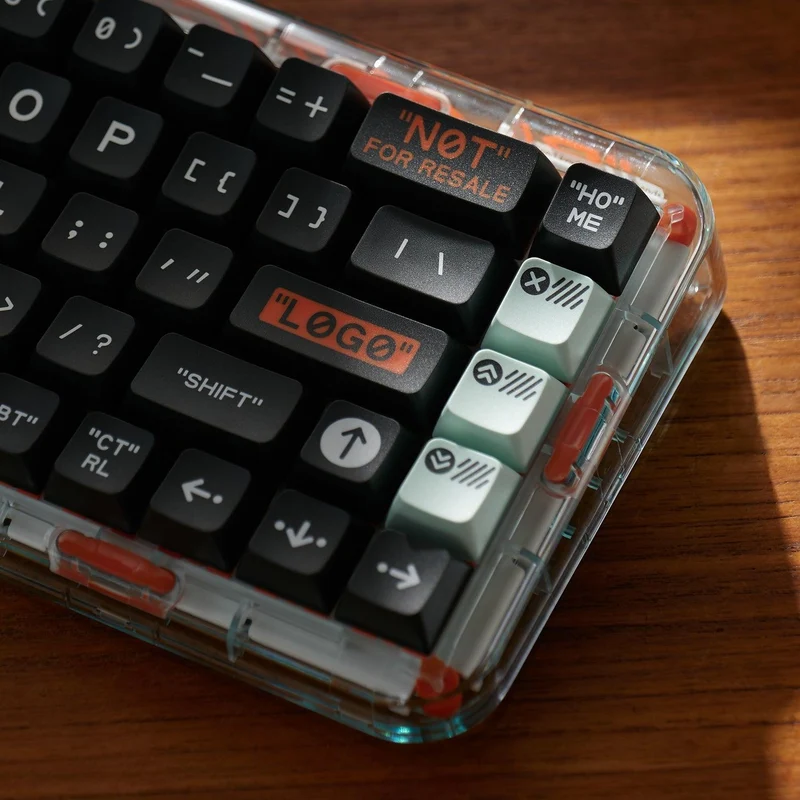 MelGeek MOJO68 Plastic Dark Night See-Through Custom Programmable Mechanical Keyboard (Kailh Custom Plastic Switch)