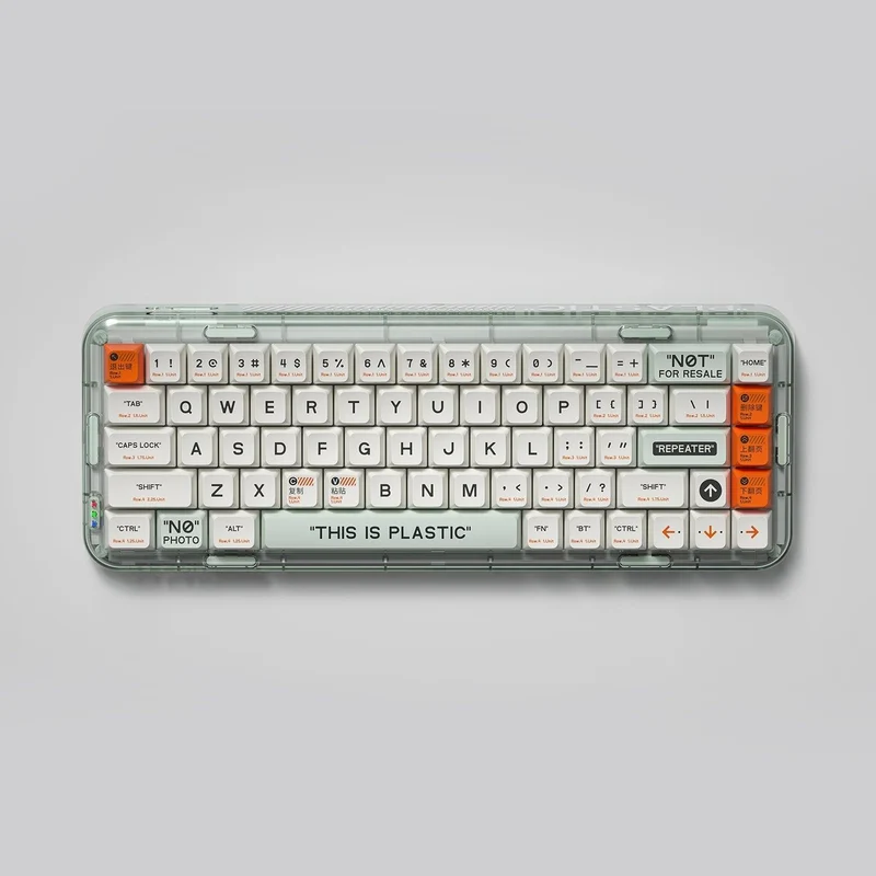 MelGeek MOJO68 Plastic See-Through Custom Programmable Mechanical Keyboard (Kailh Custom Plastic Switch)
