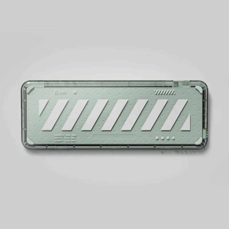 MelGeek MOJO68 Plastic See-Through Custom Programmable Mechanical Keyboard (Kailh Custom Plastic Switch)