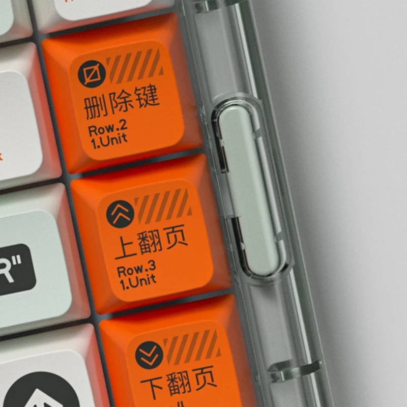 MelGeek MOJO68 Plastic See-Through Custom Programmable Mechanical Keyboard (Kailh Custom Plastic Switch)