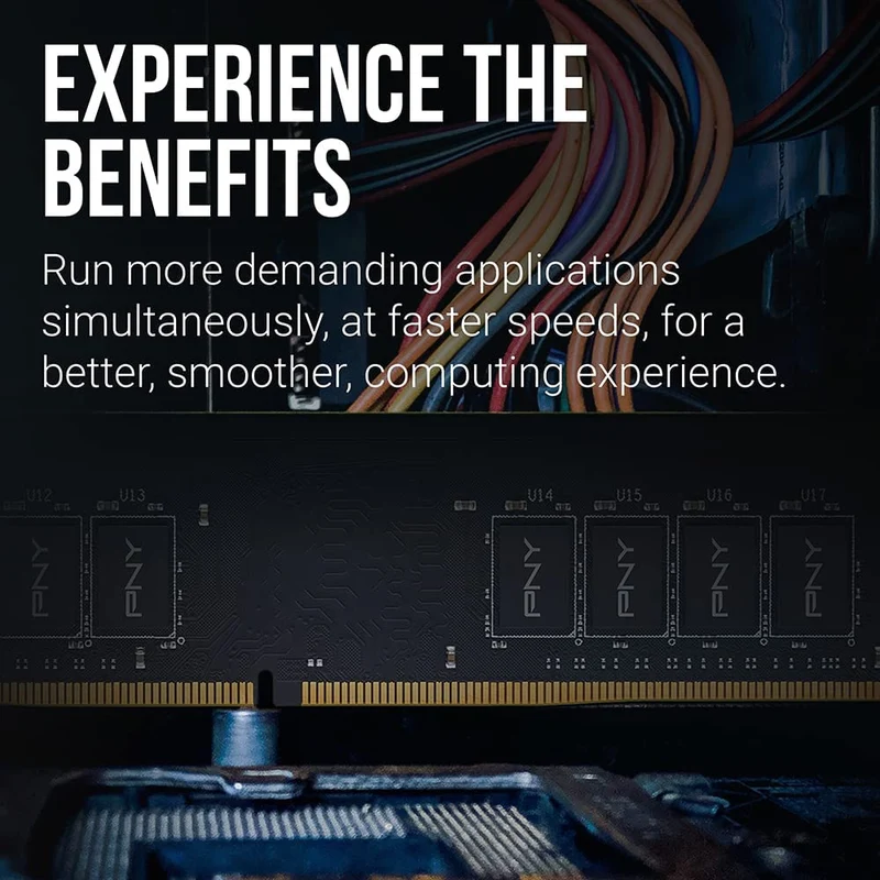 PNY 8GB 288-PIN DDR4 3200MHZ (PC4 25600) CL22 1.2V Desktop Memory (MD8GSD43200-TB)
