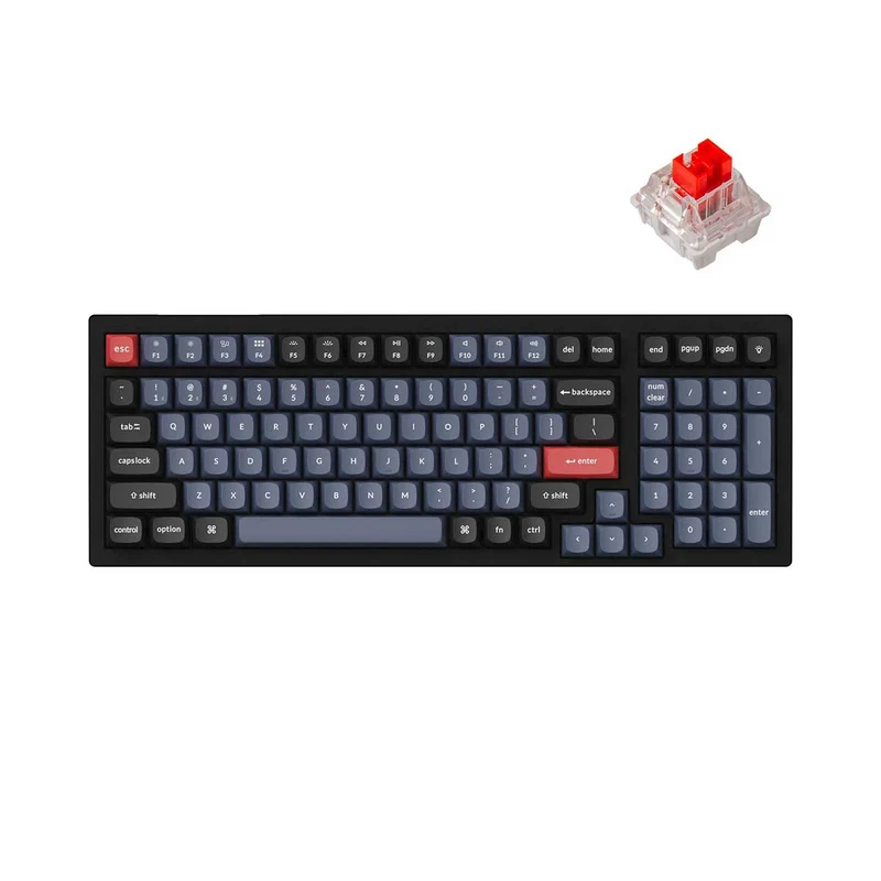 Keychron K4 Pro QMK/Via Hot-Swappable RGB Backlight Wireless Mechanical Keyboard (K Pro Mechanical Red Switch) (K4P-H1)