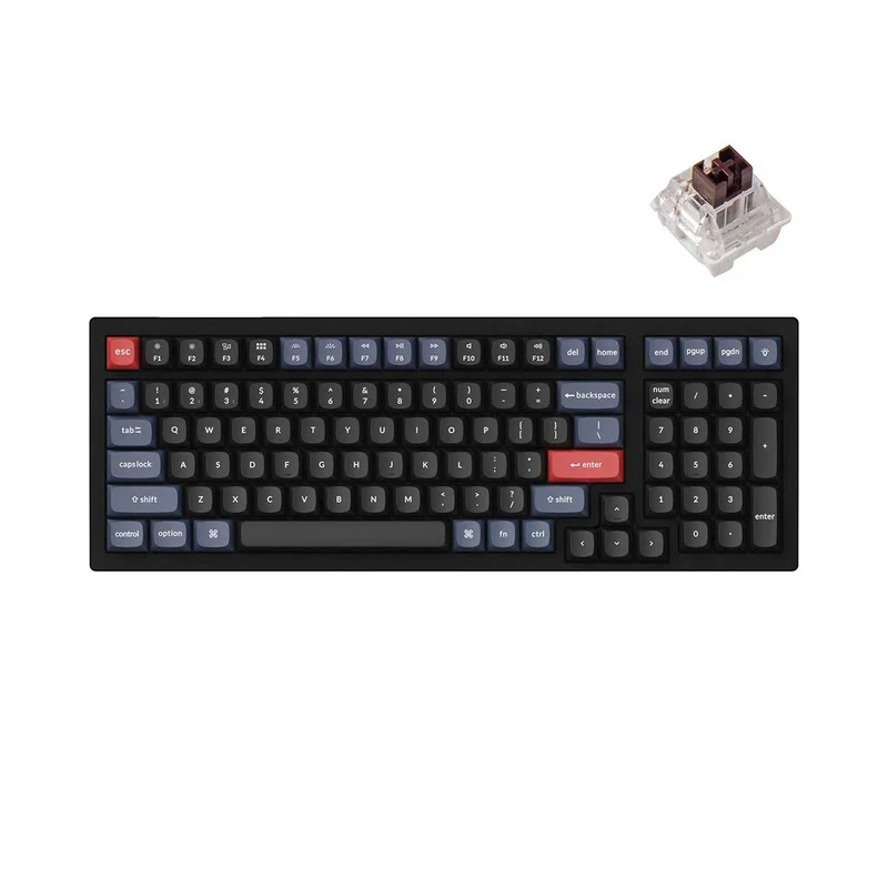 Keychron K4 Pro QMK/Via Hot-Swappable White Backlight Wireless Mechanical Keyboard (K Pro Mechanical Brown Switch) (K4P-G3)