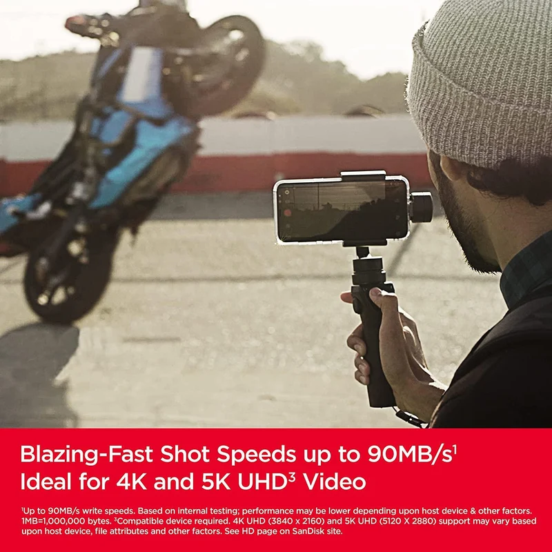 Sandisk Extreme 128GB 190MB/S MICROSDXC UHS-I Card With Adapter For Action Camera/Drone (SDSQXAA-128G-GN6AA)