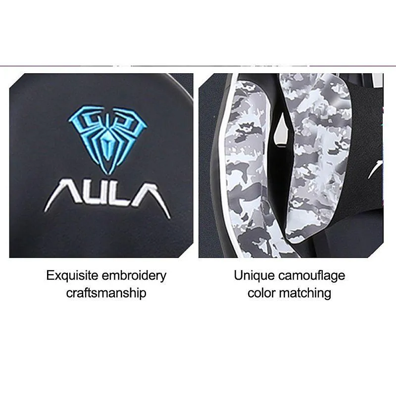 AULA F1007 Gaming Chair (Black & Blue Camouflage)