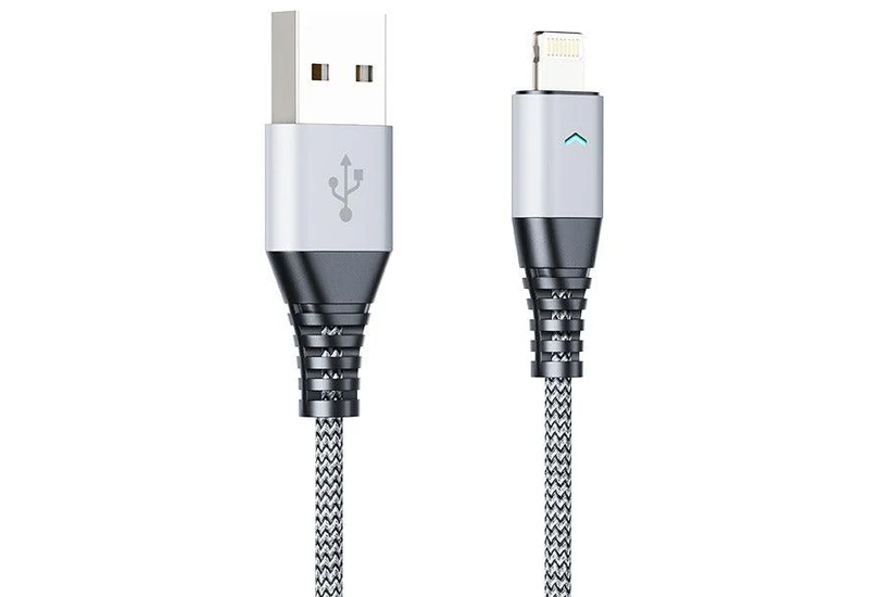 Motivo H21 Data Cable Braided Wire 120CM Apple Lightning (Grey) (S0010)