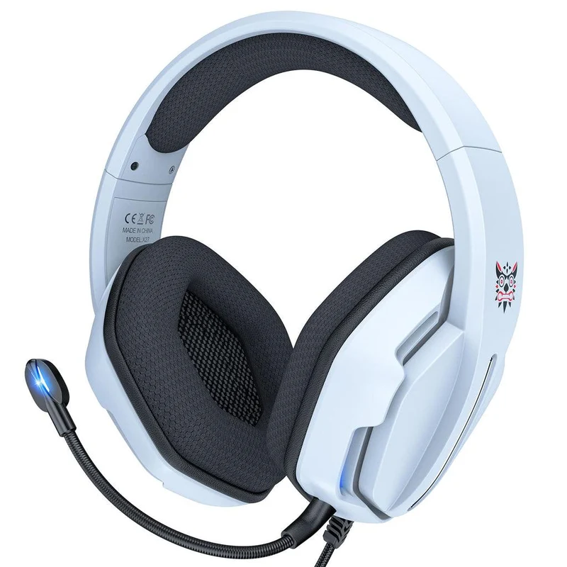 Onikuma X27 RGB Gaming Headset With Mic And Noise Cancelling (White)