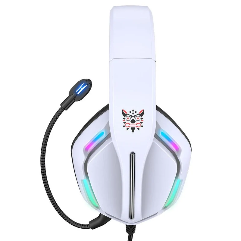 Onikuma X27 RGB Gaming Headset With Mic And Noise Cancelling (White)