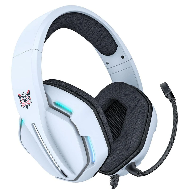 Onikuma X27 RGB Gaming Headset With Mic And Noise Cancelling (White)