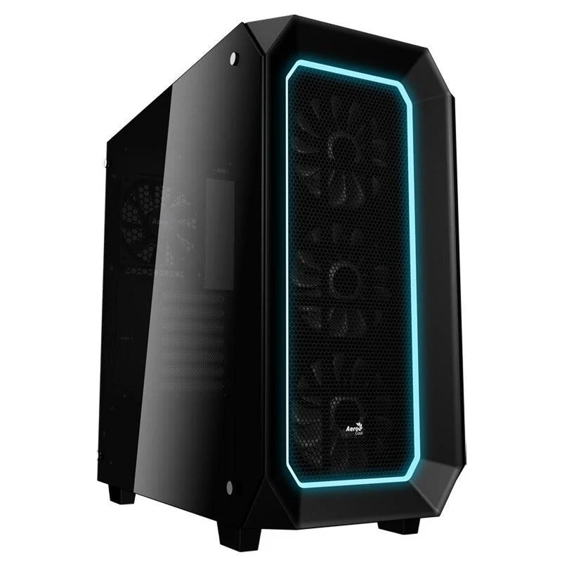 Aerocool P7-C0 Pro Dual Tempered Glass RGB Mid-Tower Case (Black)