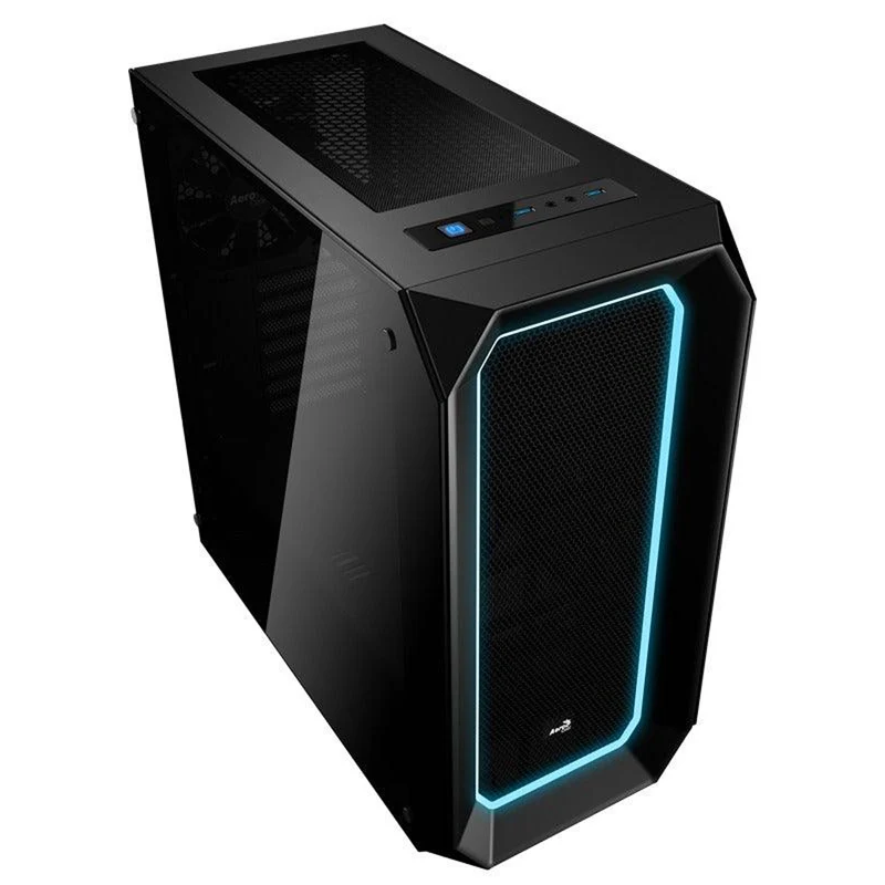 Aerocool P7-C0 Dual Tempered Glass RGB Mid-Tower Case (Black)