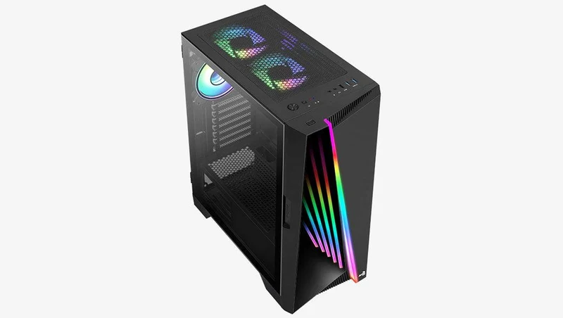 Aerocool Mirage-G-BK-V1 ARGB Mid-Tower Case (Black)