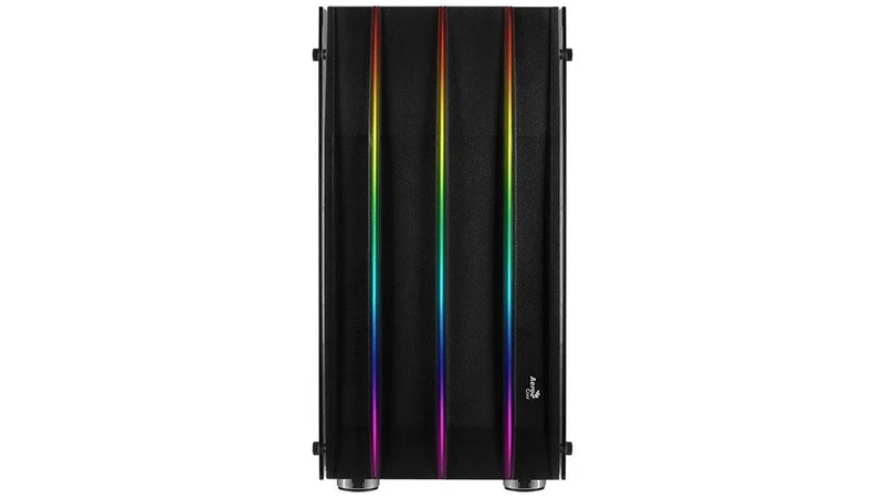 Aerocool Klaw-G-BK-V1 Tempered Glass RGB Mid-Tower Case (Black)