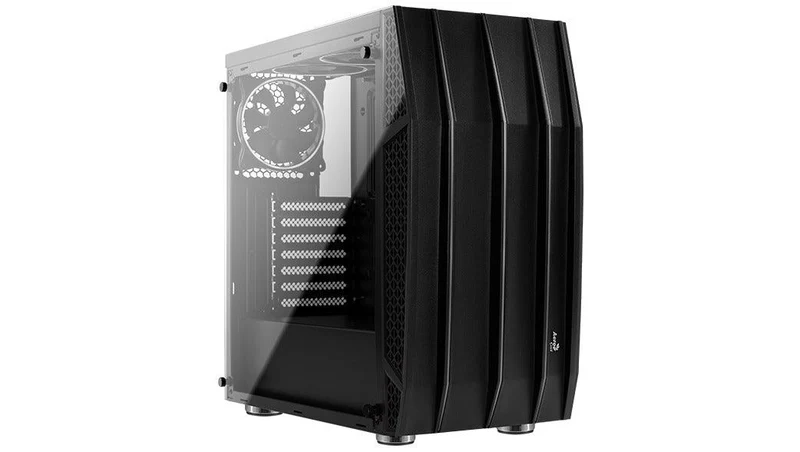 Aerocool Klaw-G-BK-V1 Tempered Glass RGB Mid-Tower Case (Black)