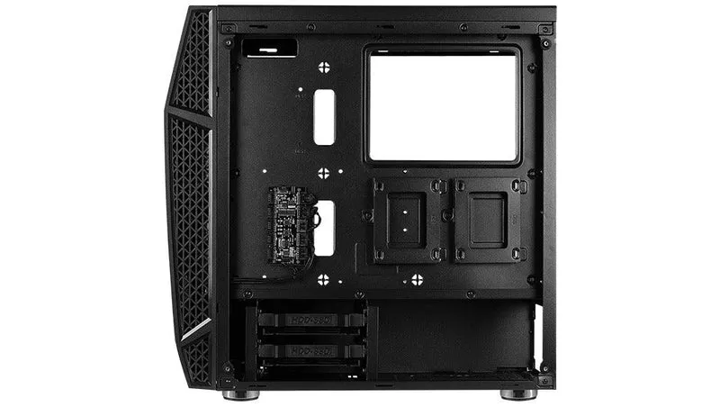 Aerocool Klaw-G-BK-V1 Tempered Glass RGB Mid-Tower Case (Black)