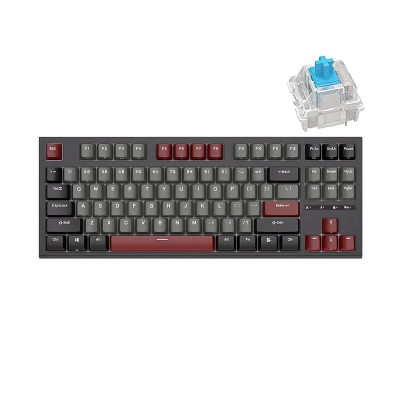 Royal Kludge RK-R87 Single-Mode RGB 87 Keys Hot Swappable Mechanical Keyboard Black (Blue Switch)