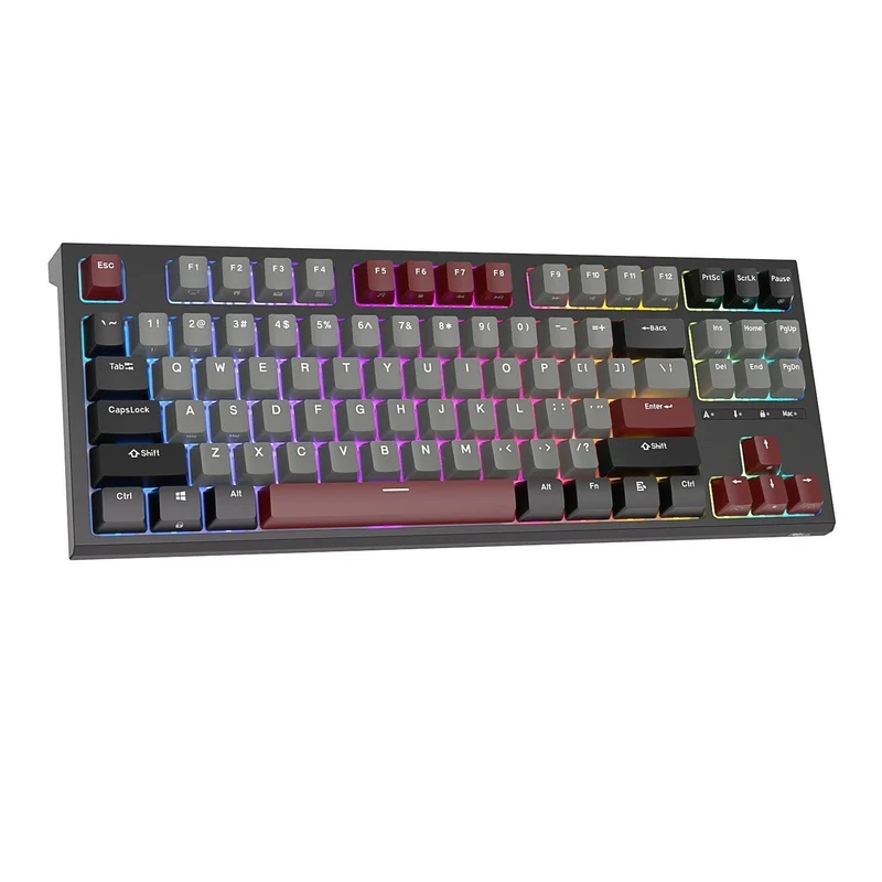 Royal Kludge RK-R87 Single-Mode RGB 87 Keys Hot Swappable Mechanical Keyboard Black (Brown Switch)