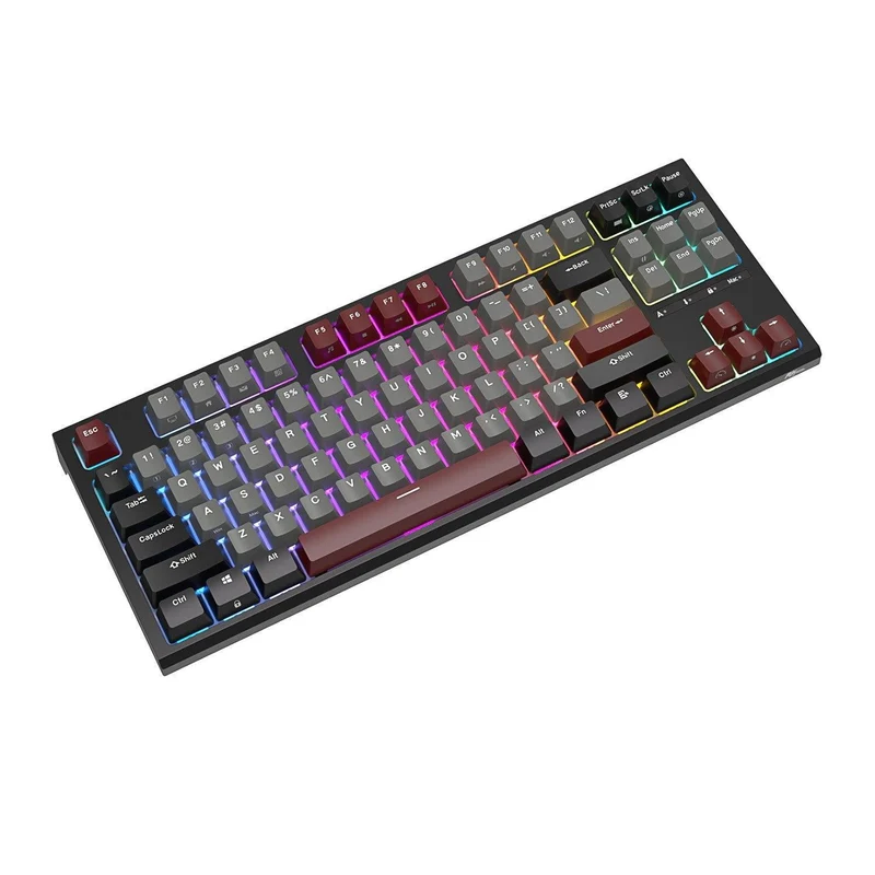 Royal Kludge RK-R87 Single-Mode RGB 87 Keys Hot Swappable Mechanical Keyboard Black (Brown Switch)