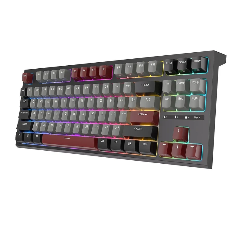 Royal Kludge RK-R87 Single-Mode RGB 87 Keys Hot Swappable Mechanical Keyboard Black (Brown Switch)