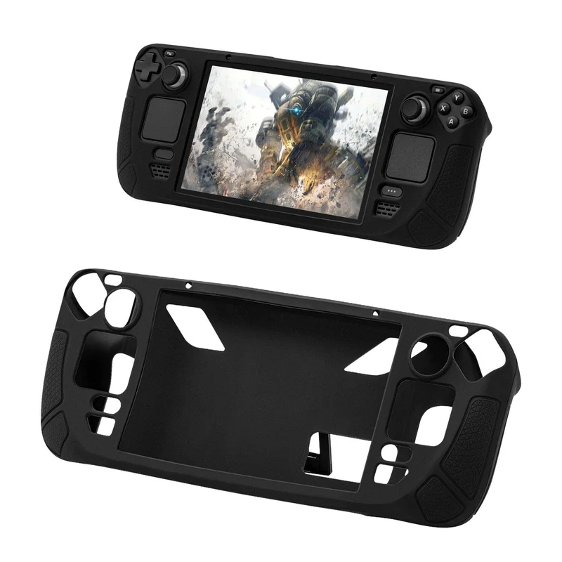 Pgtech Silicon Case With Stand Compatible For Steam Deck (Black) (GP-823)