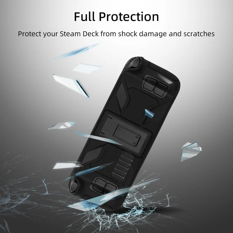 Pgtech Silicon Case With Stand Compatible For Steam Deck (Black) (GP-823)