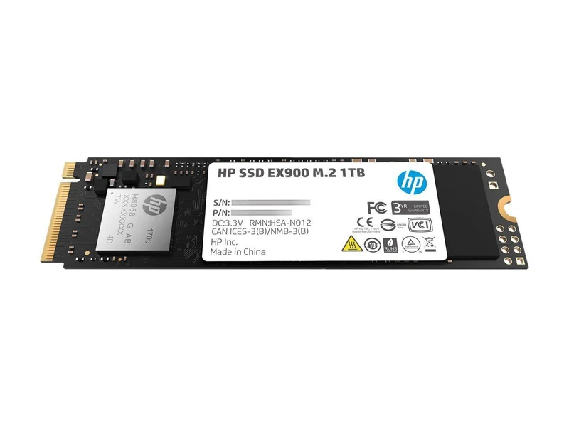 HP EX900 M.2 1TB PCIE Gen3 X4 NVME 3D TLC NAND Internal SSD (5XM46AA)