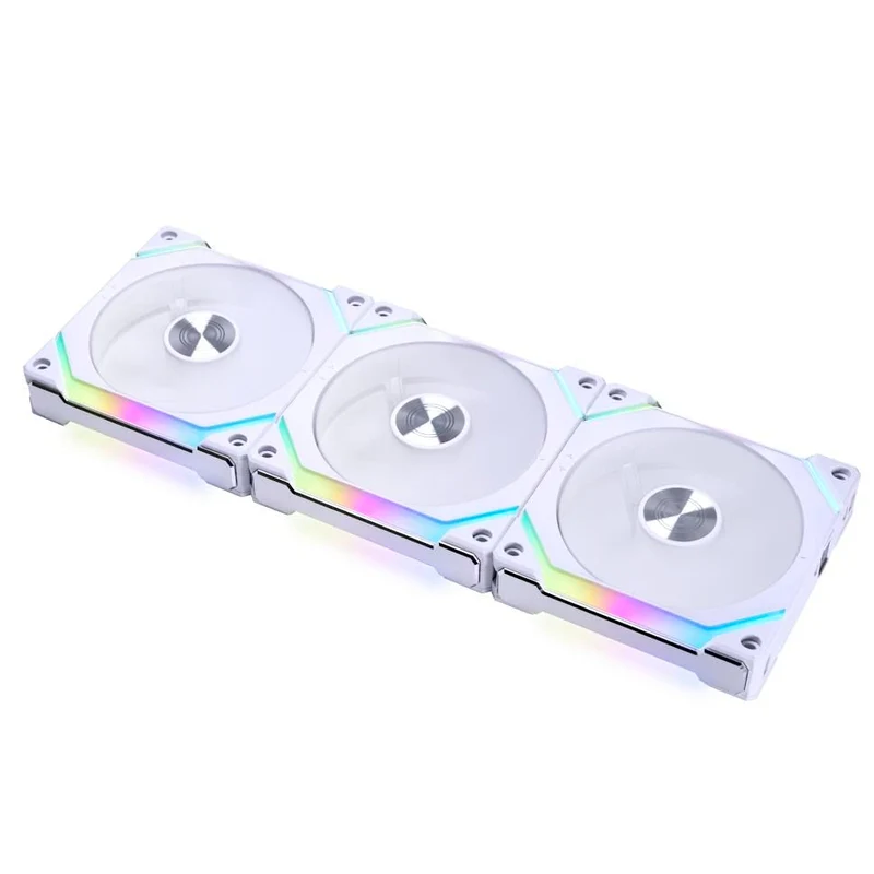 Lian Li Uni Fan SL120 V2 RGB Revolutionized Daisy-Chain ARGB Fan 120MM Triple Pack (White) (UF-SL120V2-3W)