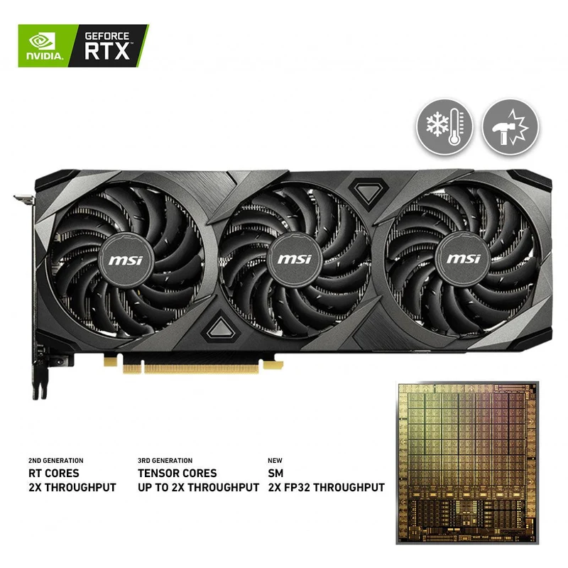 MSI Geforce RTX 3080 Ventus 3X Plus 10G OC LHR GDDR6X Graphics Card