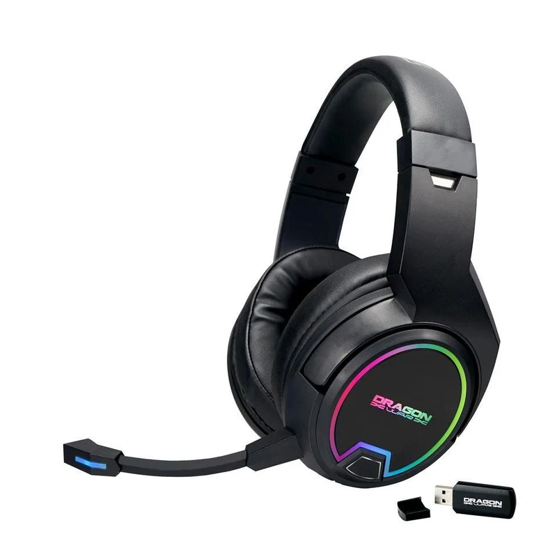 Dragonwar 2.4G RGB Wireless Gaming Headset With Stereo HD Sound (G-HS-015-Black)
