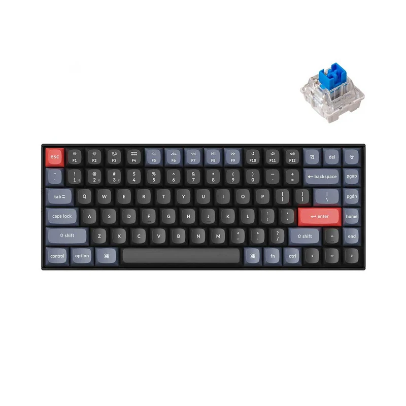 Keychron K2 Pro QMK/Via Hot-Swappable White Backlight Wireless Mechanical Keyboard (K Pro Mechanical Blue Switch) (K2P-G2)