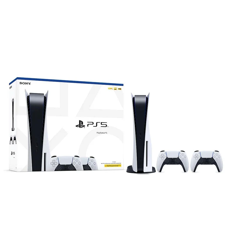 Sony Playstation PS5 Console Two Dualsense Wireless Controller Bundle With Official Playstation Warranty