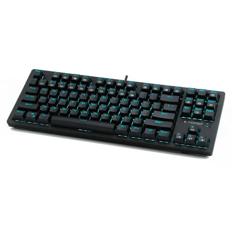 E-YOOSO K-620 Single Light With RGB Side Light 87 Keys Mechanical Keyboard Black (Blue Switch)