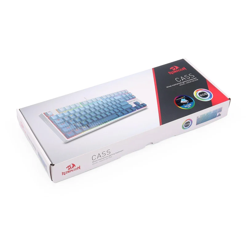 Redragon Cass RGB Wired Mechanical Gaming Keyboard (Dust-Proof Blue Switch) (K645W-GB-RGB)