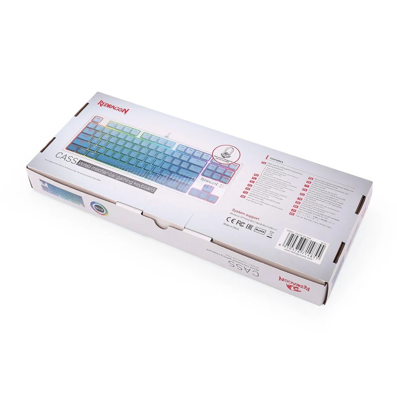 Redragon Cass RGB Wired Mechanical Gaming Keyboard (Dust-Proof Blue Switch) (K645W-GB-RGB)