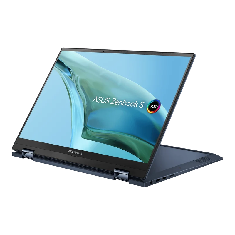 Asus Zenbook S 13 Flip Oled UP5302ZA-LX087WS Laptop (Ponder Blue) | 13.3" WQXGA | i7-1260P | 16GB LPDDR5 | 1TB SSD | Intel® Iris Xe Graphics | Windows 11 Home | MS Office H&S 2021 | Asus Sleeve