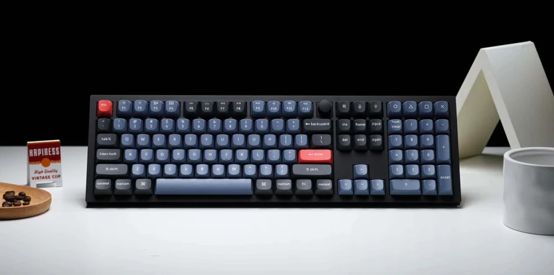 Keychron Q6 QMK Custom Mechanical Knob Version Swappable RGB Backlight Keyboard - Carbon Black (Gateron G Pro Brown Switch) (Q6M3)
