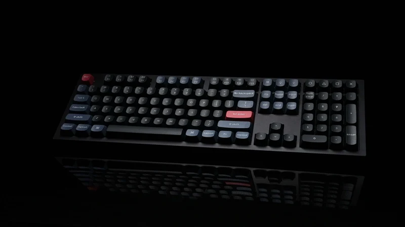 Keychron Q6 QMK Custom Mechanical Knob Version Swappable RGB Backlight Keyboard - Carbon Black (Gateron G Pro Red Switch) (Q6M1)
