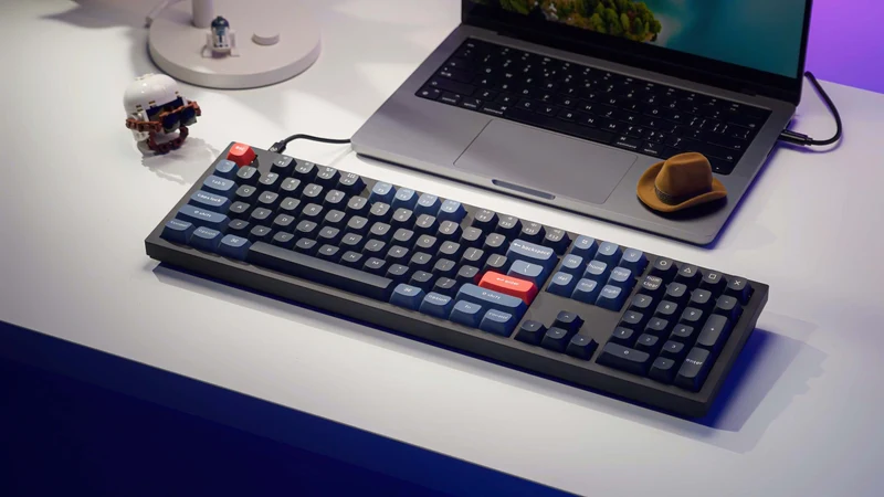 Keychron Q6 QMK Custom Mechanical Knob Version Swappable RGB Backlight Keyboard - Carbon Black (Gateron G Pro Red Switch) (Q6M1)