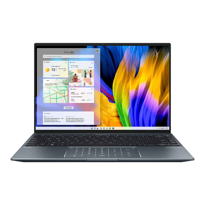 Asus Zenbook 14X OLED UX5401ZA-KN130WS Laptop (Pine Grey) | 14" 2.8K | i5-12500H | 16GB RAM | 512GB SSD | Intel Iris Xᵉ Graphics | Windows 11 Home | MS Office Home & Student 2021 | Asus Sleeve