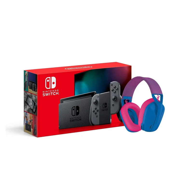 LOGITECH G435 LIGHTSPEED WIRELESS GAMING HEADSET (BLUE) + NINTENDO SWITCH CONSOLE (Lite, Refresh, OLED)