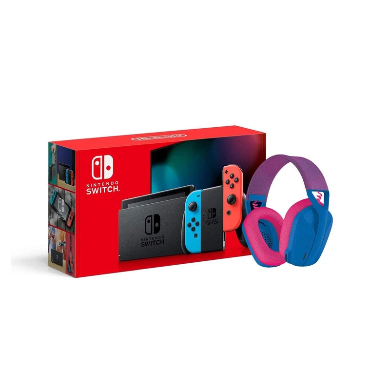 LOGITECH G435 LIGHTSPEED WIRELESS GAMING HEADSET (BLUE) + NINTENDO SWITCH CONSOLE (Lite, Refresh, OLED)