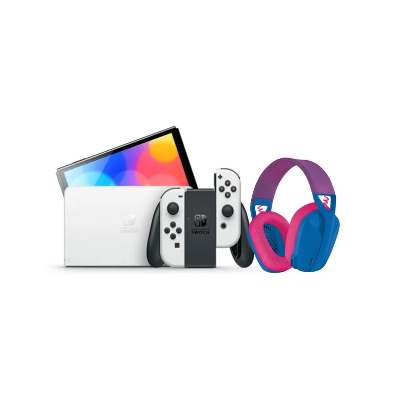 LOGITECH G435 LIGHTSPEED WIRELESS GAMING HEADSET (BLUE) + NINTENDO SWITCH CONSOLE (Lite, Refresh, OLED)