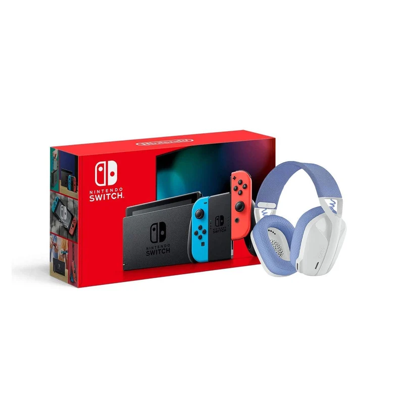 LOGITECH G435 LIGHTSPEED WIRELESS GAMING HEADSET (WHITE) + NINTENDO SWITCH CONSOLE (Lite, Refresh, OLED)