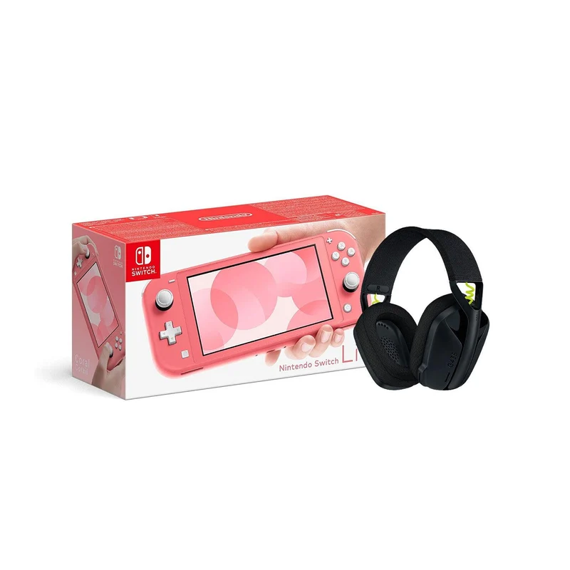 LOGITECH G435 LIGHTSPEED WIRELESS GAMING HEADSET (BLACK) + NINTENDO SWITCH CONSOLE (Lite, Refresh, OLED)