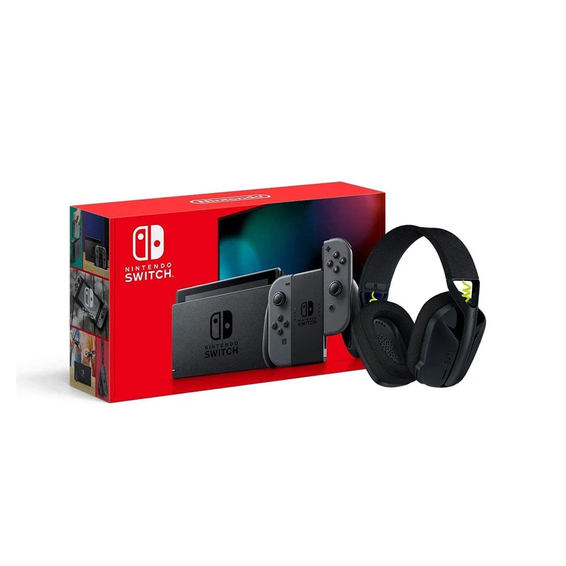 LOGITECH G435 LIGHTSPEED WIRELESS GAMING HEADSET (BLACK) + NINTENDO SWITCH CONSOLE (Lite, Refresh, OLED)