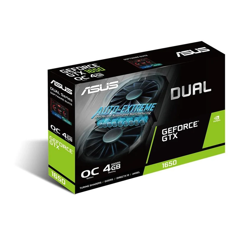 Asus Dual GeForce GTX 1650 O4G GDDR5 Graphics Card
