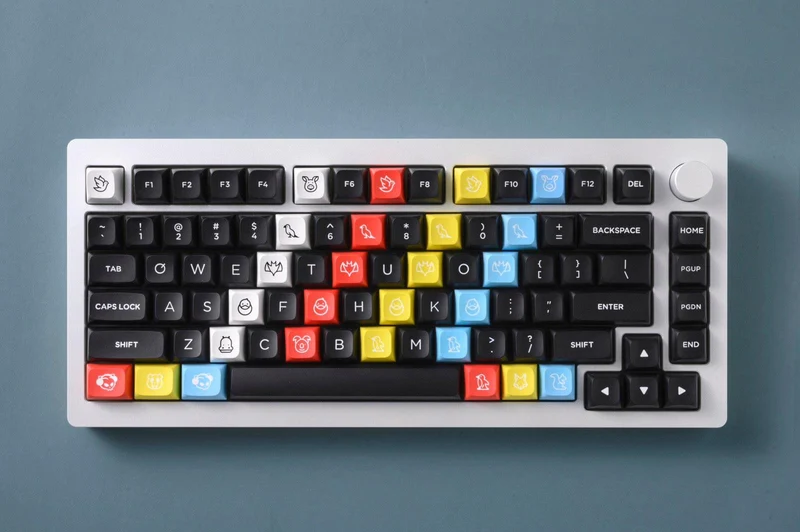 MonsGeek M1 Aluminium Case Mechanical Keyboard Hot-Swappable Gasket DIY Kit (White)