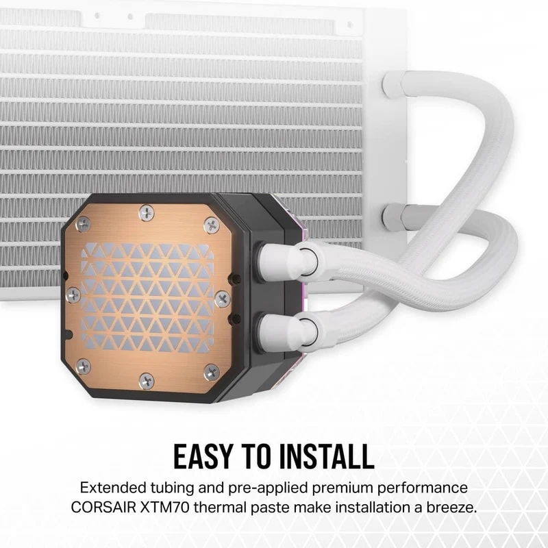 Corsair iCue H150i Elite Capellix XT Extreme Performance 360MM RGB Liquid CPU Cooler (White)